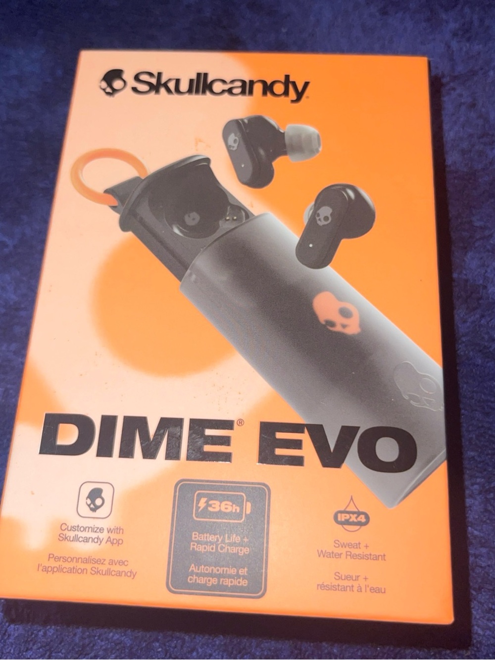 Skullcandy Dime Evo Earbuds with Orange Accents
